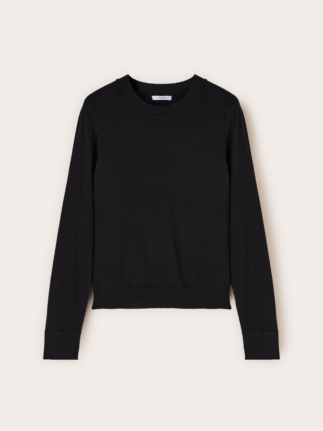 Viscose knit top with tonal trims image number 4