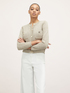 Cardigan ammagliato corto con micro paillettes image number 0