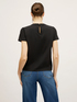 T-shirt with stone-embroidered neckline image number 1
