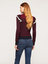 Striped sweater with ruching image number 1