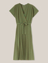 Langes Plisseekleid aus Jersey mit Lurex-Streifen image number 3