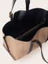 Shopper bag with buckle handles and contrasting trim image number 4