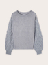 Sweater with oversize cable sleeves image number 4