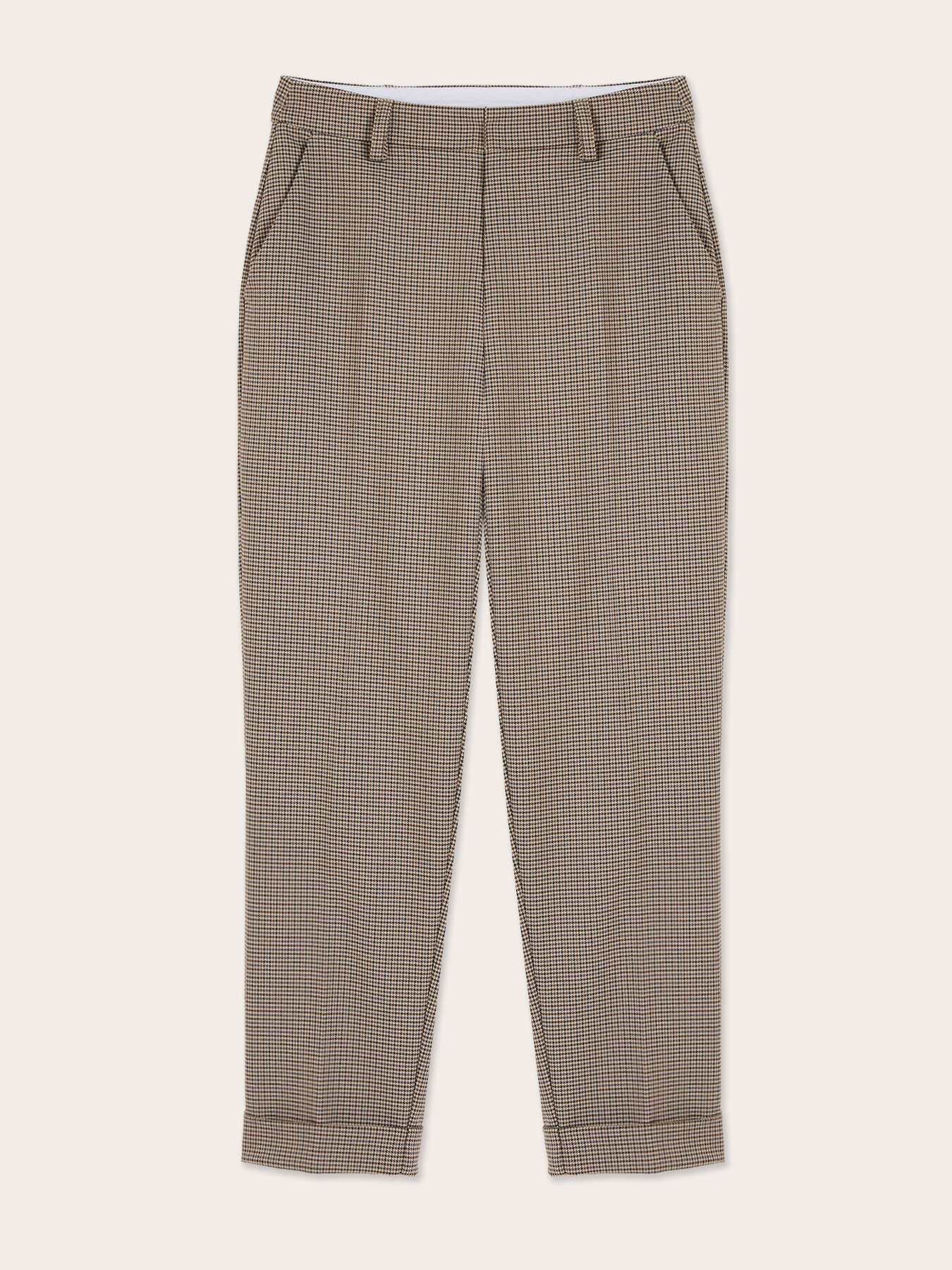 Regular trousers with check pattern turn-up image number 4