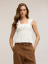 Poplin blouse with wide straps image number 2