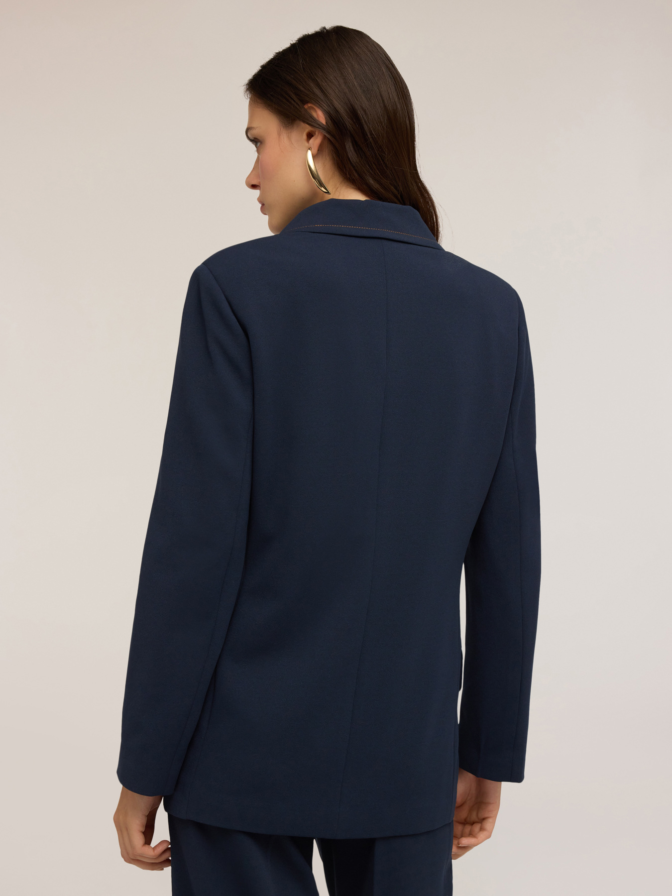 Single-breasted jacket with contrasting stitching image number 1