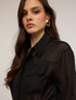 Camicia in organza con tasche image number 3