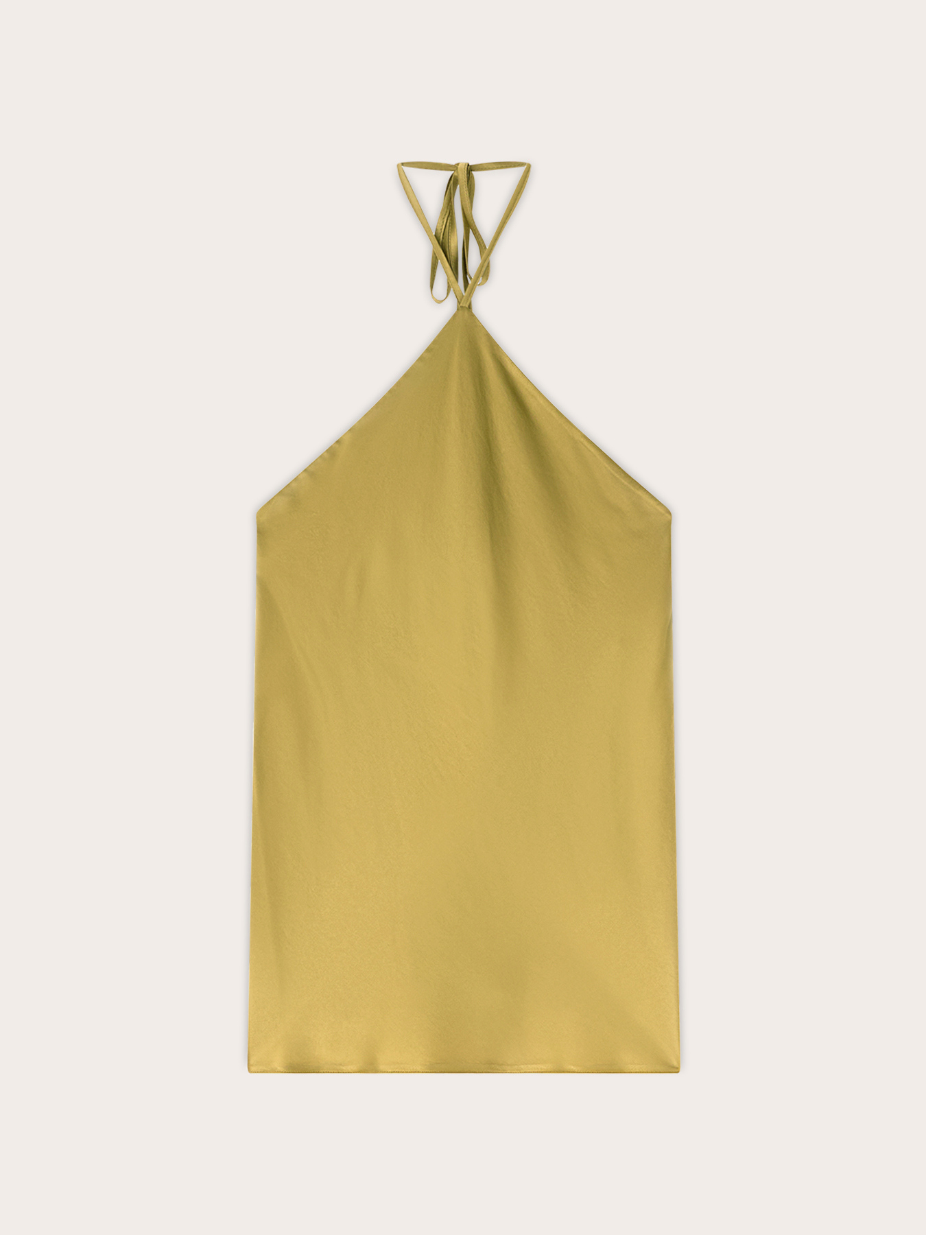 Top de raso con escote halter image number 4