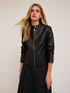 Coated fabric winter jacket with shaping cuts image number 2