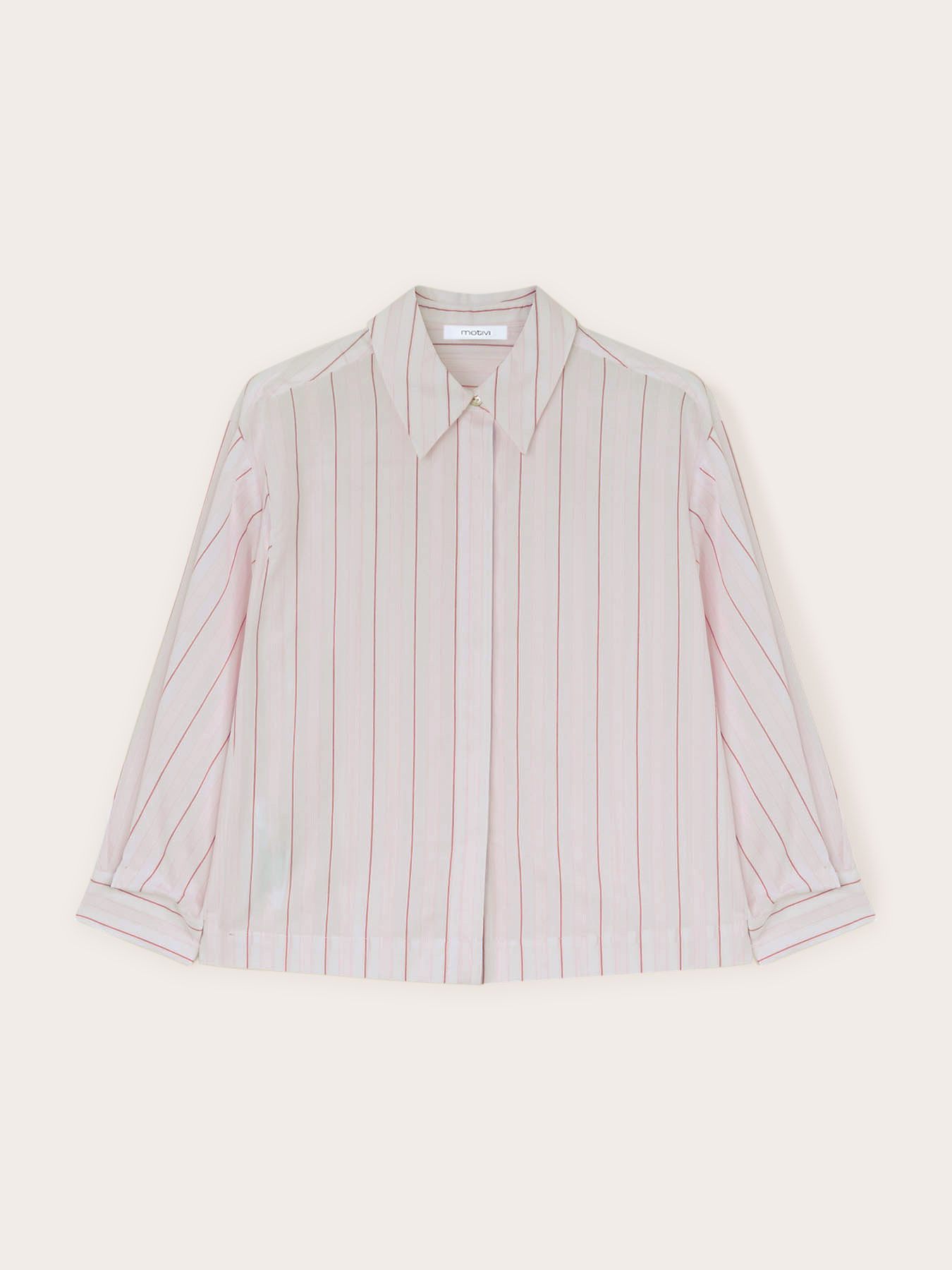 Camisa boxy a rayas image number 4