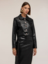 Short crocodile-effect jacket with buttons image number 0