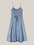 Langes Oversize-Kleid aus Lyocell mit Denim-Effekt image number 3