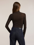 Striped cashmere blend turtleneck with ruching image number 1