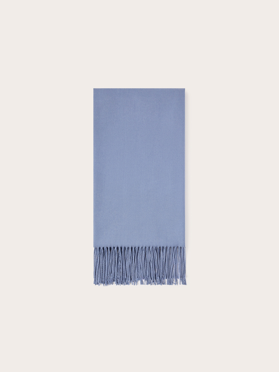 Long fringed scarf in viscose blend