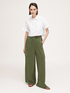 Linen blend cargo palazzo trousers image number 4