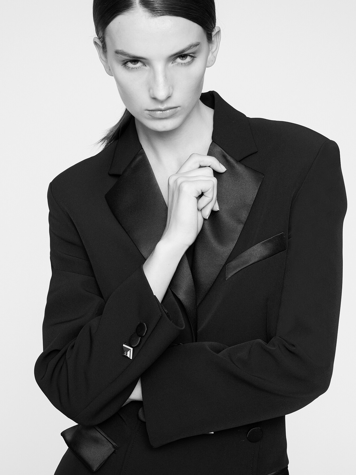 SARTORIA - Giacca spencer con inserti in raso image number 0