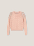 Maglia misto angora con pietre image number 4