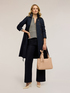 Mixed cotton drill trench coat with double belt image number 1