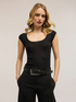 Slim-fit ribbed lurex knitwear image number 0