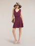 Flare viscose dress with braided belt image number 3