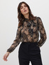 Blusa con lazo y estampado de cachemir image number 0