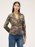 Camouflage patterned single-breasted jacket image number 0