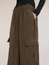 Palazzo cargo pants in viscose blend image number 3