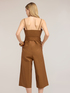 Salopetă din poplin cu curea și pantalon palazzo image number 1