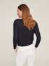 Lace effect cardigan with contrasting borders image number 1