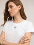 Jersey t-shirt with sequin heart image number 2