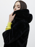 Coat with faux fur hood image number 0