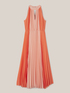 Two-tone dress with pleating image number 3