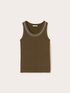 Tank top with crystal fringes image number 4