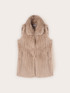 Teddy-effect vest with wide collar image number 4