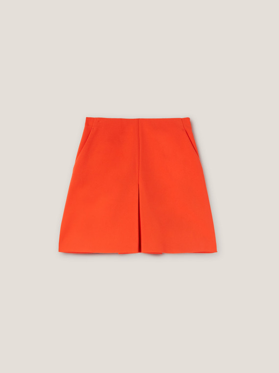 Miniskirt with split pleat