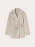 Belted coat in wool-blend double cloth image number 4