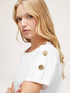 Kimono T-shirt with button detail image number 2