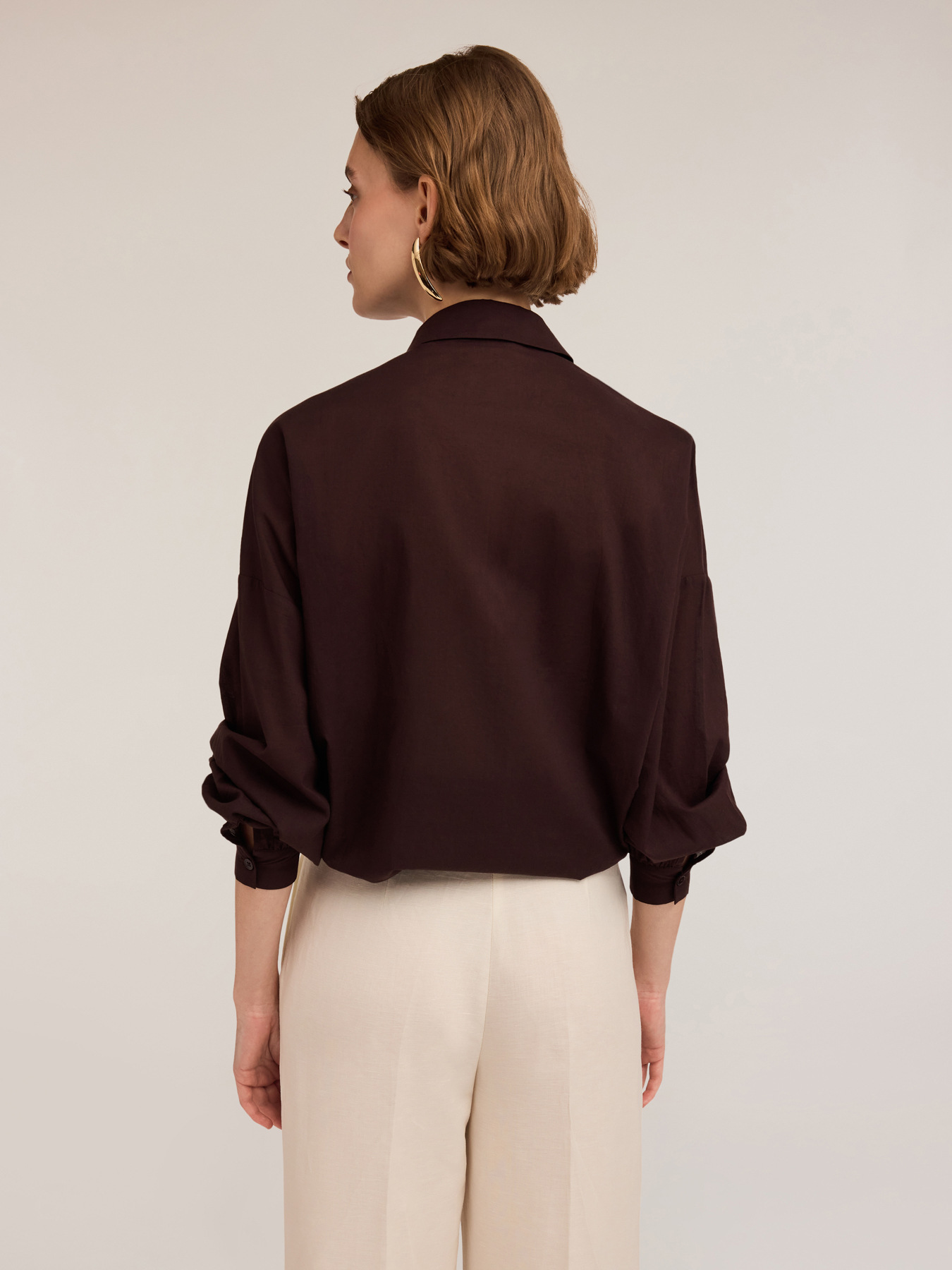 Oversized shirt with pockets image number 1