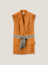 Unlined waistcoat with grosgrain belt image number 4