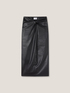 Leather-effect midiskirt with knot image number 4