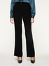 Smooth velvet flare trousers image number 0