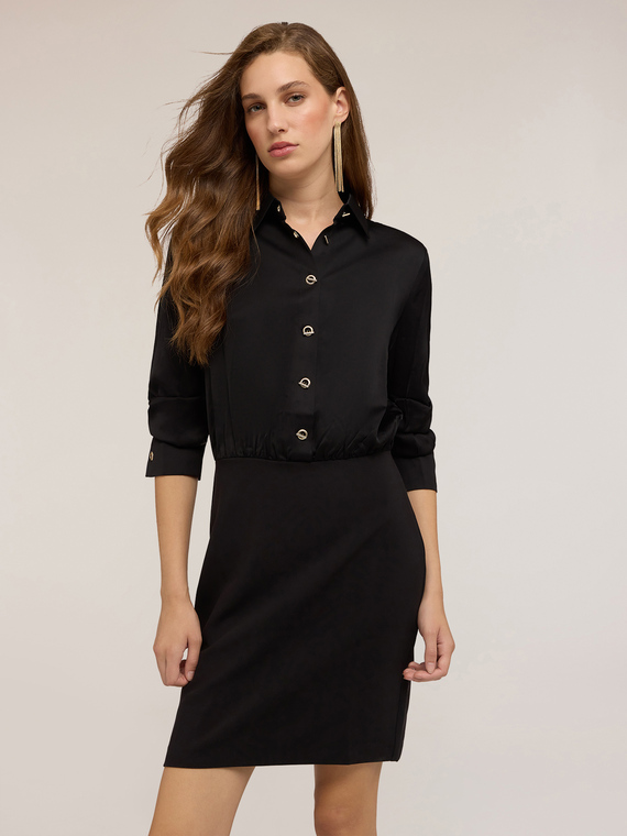 Zweistoffiges Hemdblusenkleid