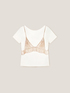 Tricou cu top cu strasuri image number 4