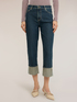 Jeans cropped con risvolto image number 2