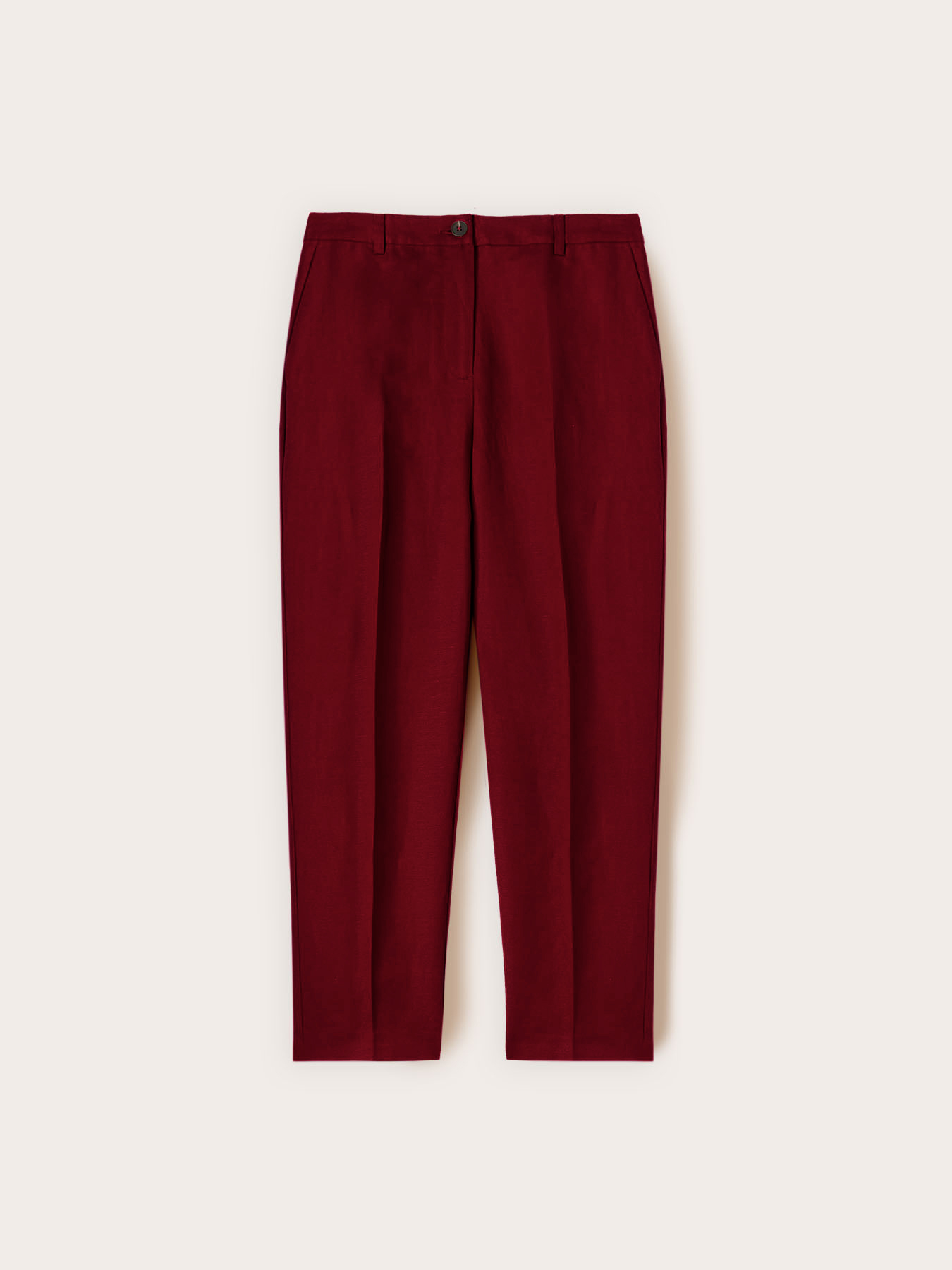 Regular fit linen blend trousers image number 4