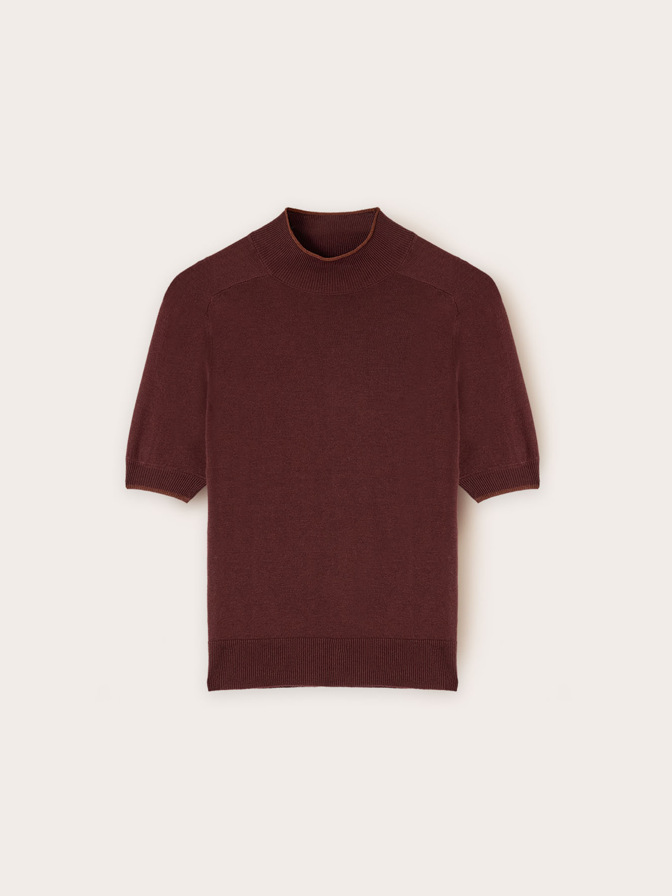 Jersey de cuello alto mezcla de seda image number 3