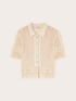 Openwork cardigan in fine knit image number 4