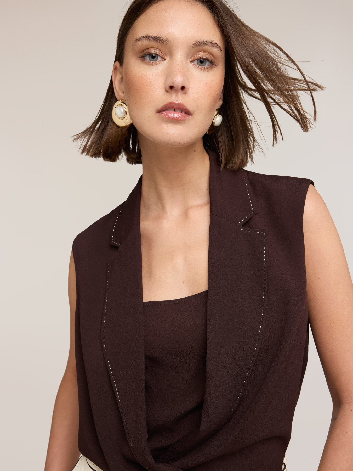 Bodysuit top with collar The Tailoring Lab image number 3