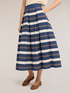 Jupe pliss&eacute;e &agrave; rayures fantaisie image number 0