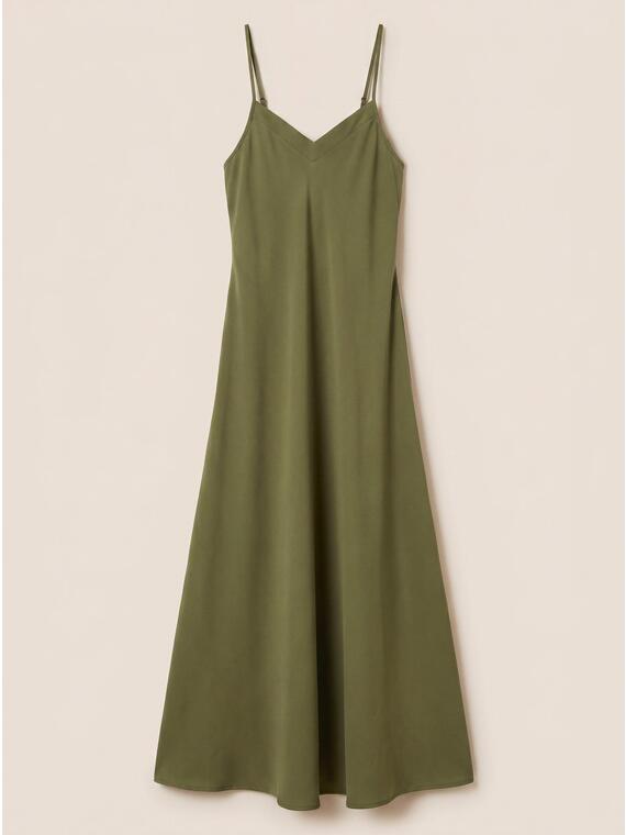 Long lingerie dress in satin